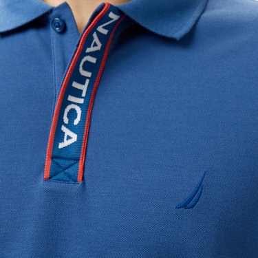  Nautica Erkek Mavi Classic Fit Polo Yaka T-Shirt
