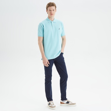 Nautica Erkek Mavi Classic Fit Polo Yaka T-Shirt