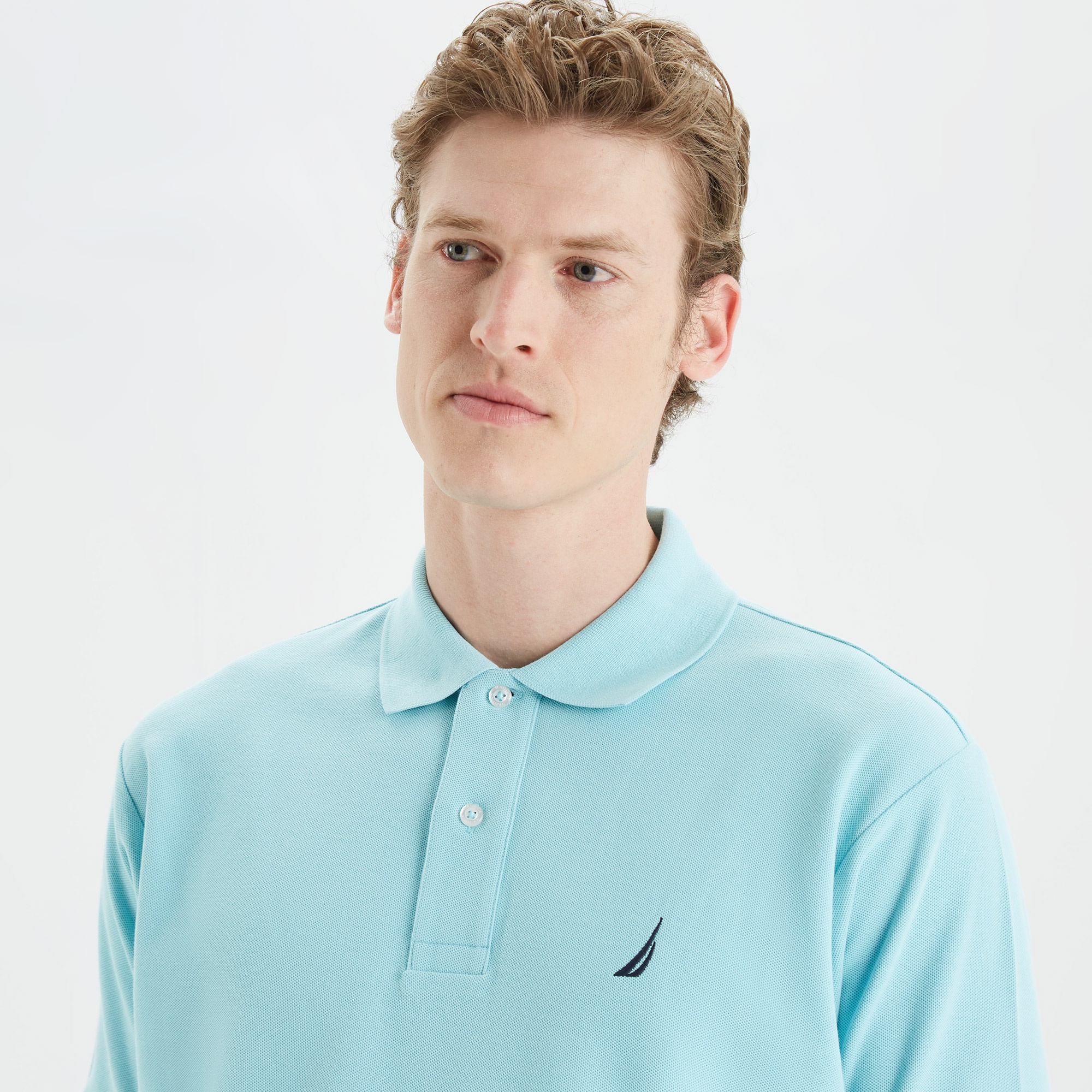 Nautica Erkek Mavi Classic Fit Polo Yaka T-Shirt
