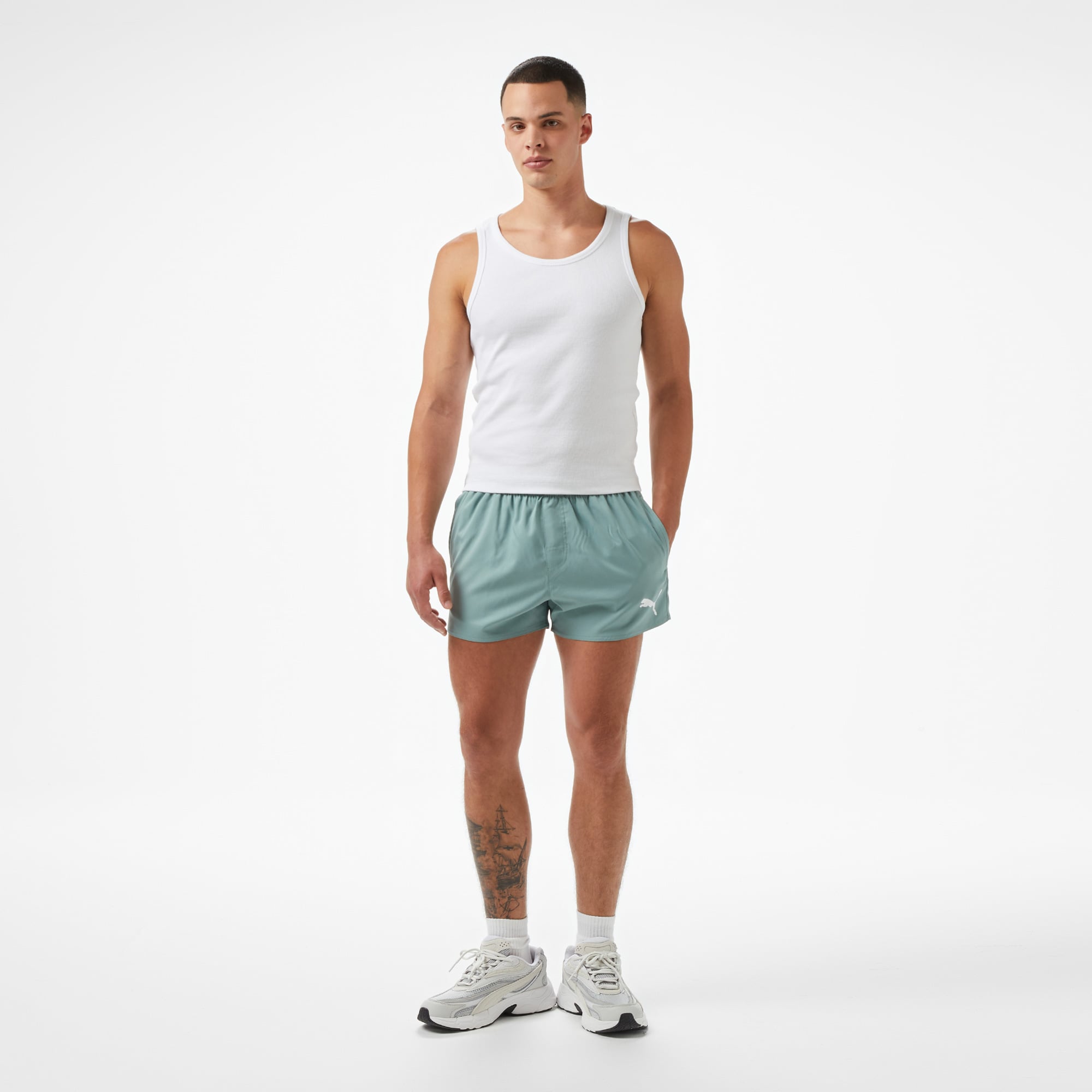  Puma Formstrip Erkek Yeşil Deniz Şortu