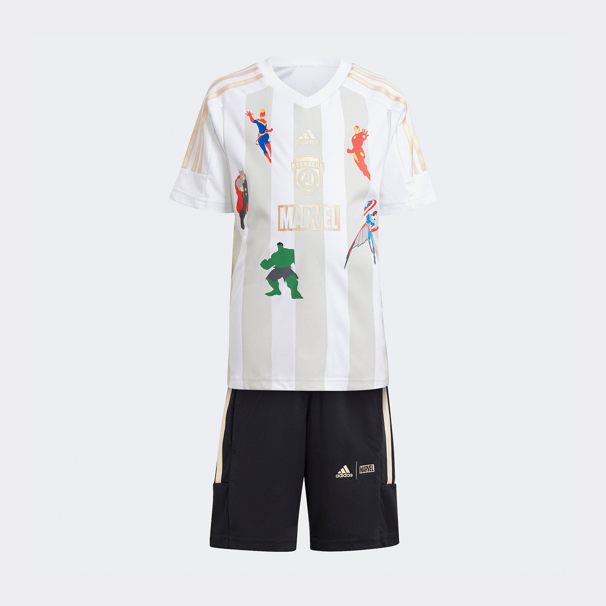 adidas Marvel's Avengers Tee Set Çocuk Beyaz Eşofman Takımı