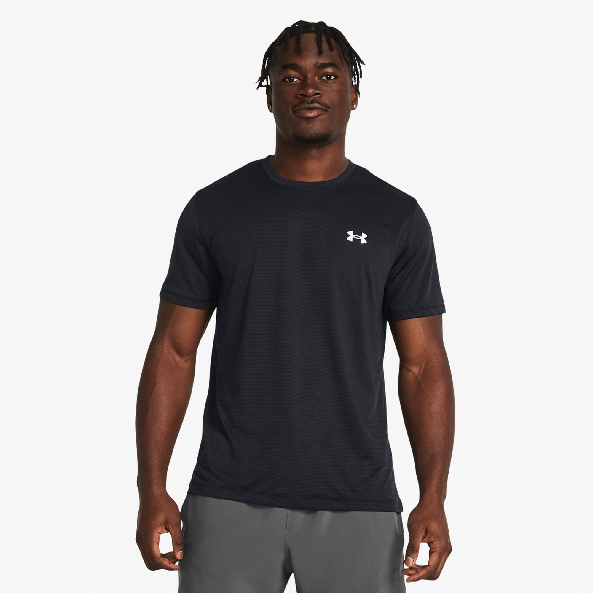  Under Armour Launch Erkek Siyah Antrenman T-Shirt