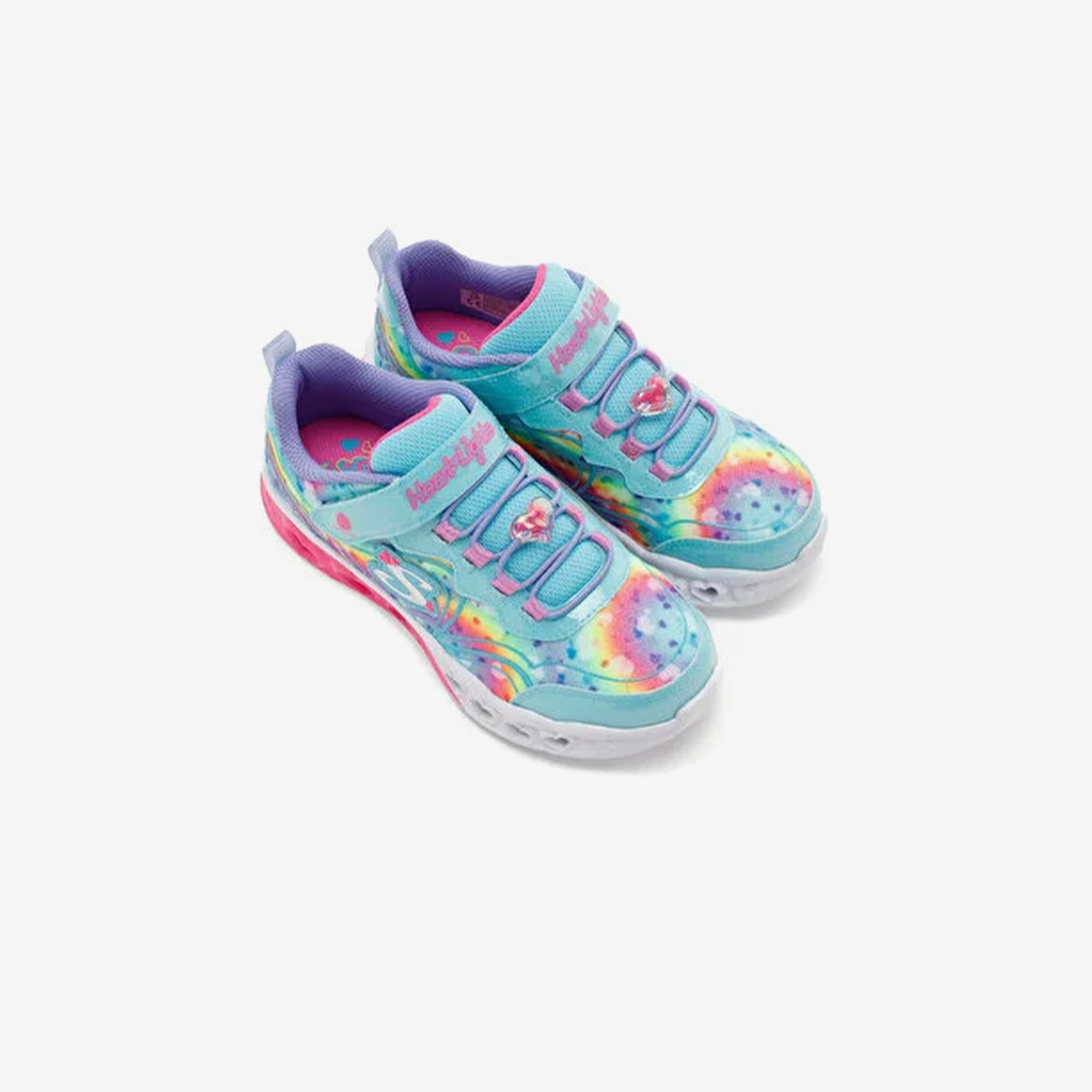 Skechers Skechers Flutter Heart Lights Groovy Swirl Çocuk Mavi Spor Ayakkabı Sneaker | FashFed Mavi - 5. görsel
