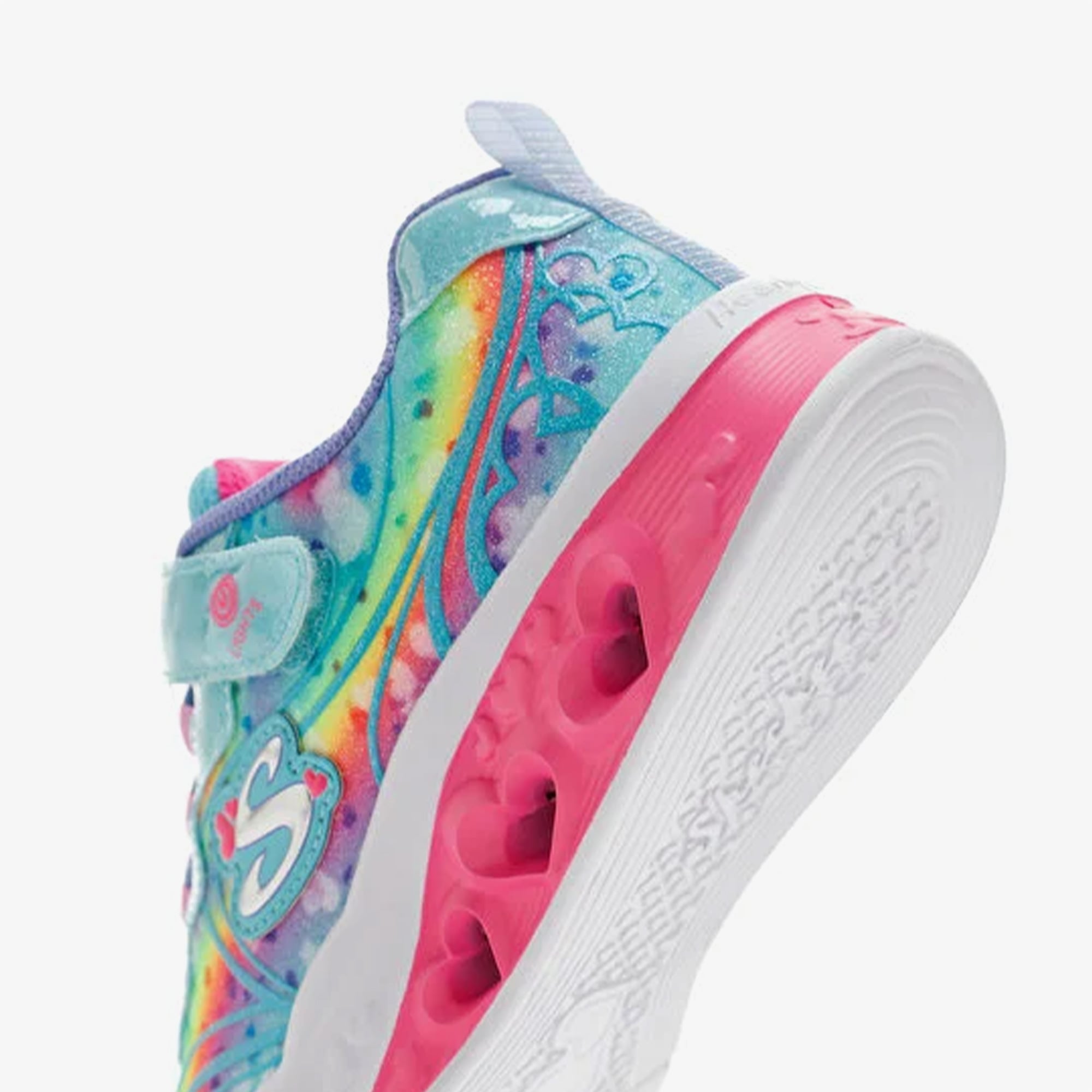 Skechers Skechers Flutter Heart Lights Groovy Swirl Çocuk Mavi Spor Ayakkabı Sneaker | FashFed Mavi - 11. görsel