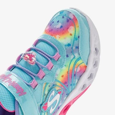  Skechers Flutter Heart Lights Groovy Swirl Çocuk Mavi Spor Ayakkabı