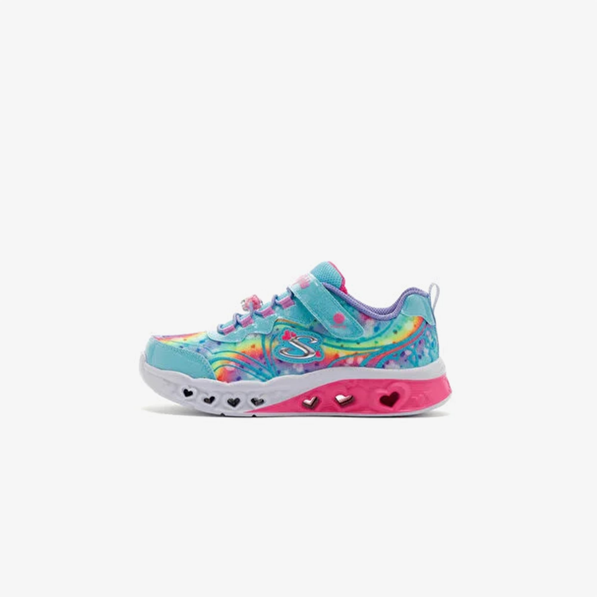 Skechers Skechers Flutter Heart Lights Groovy Swirl Çocuk Mavi Spor Ayakkabı Sneaker | FashFed Mavi - 6. görsel