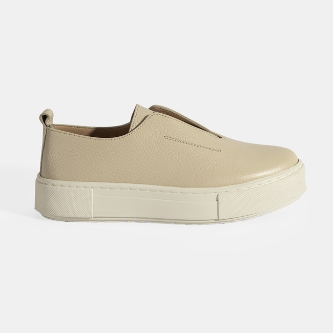  Kadın Bej Günlük Deri Ayakkabı