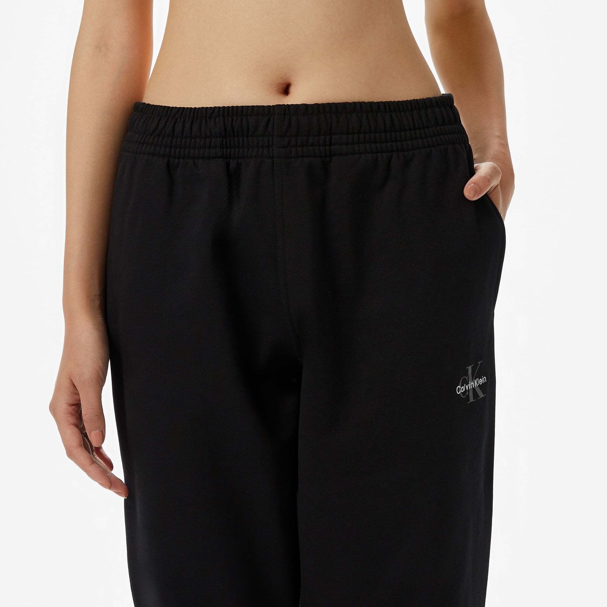 Calvin Klein Monologo French Terry Jogger Kadın Siyah Eşofman Altı