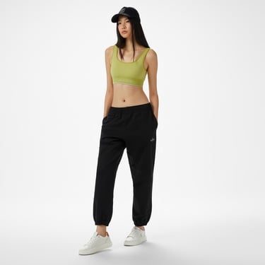  Calvin Klein Monologo French Terry Jogger Kadın Siyah Eşofman Altı