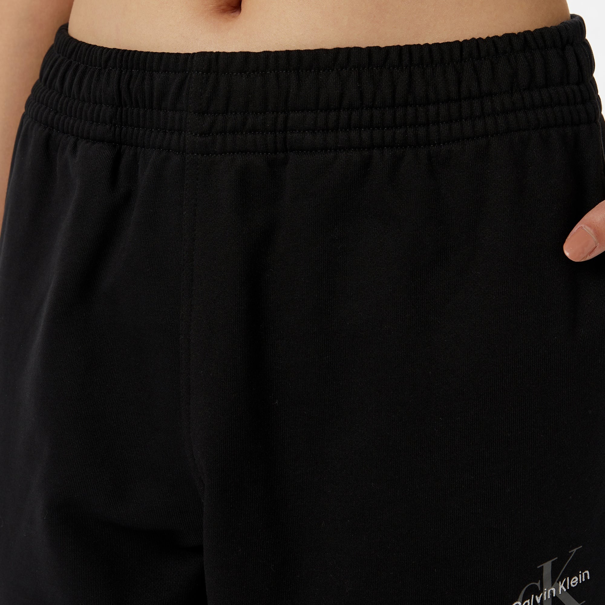 Calvin Klein Monologo French Terry Jogger Kadın Siyah Eşofman Altı