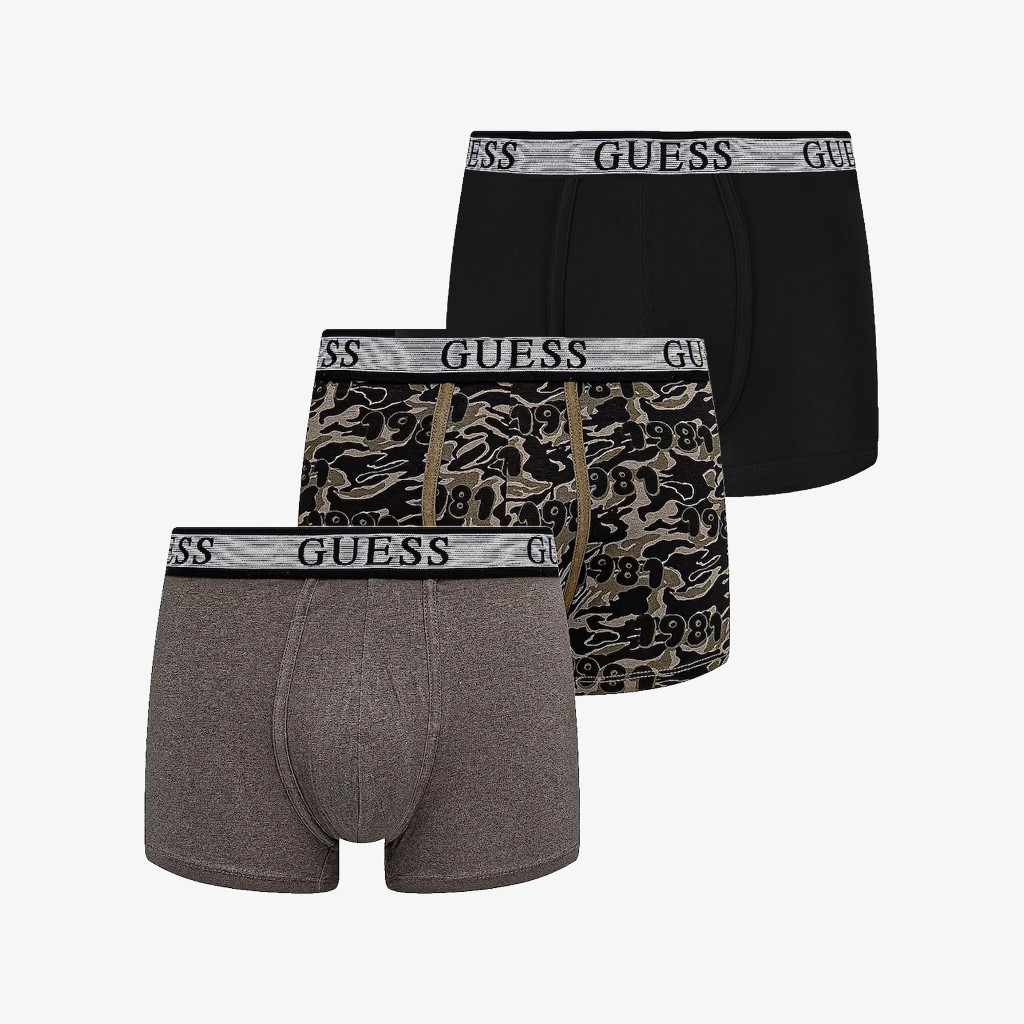 Guess Joe Trunk 3 Pa Organic Lightetch Erkek Yeşil 3'Lü Boxer Paketi