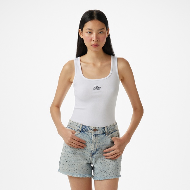  Guess Kadın Beyaz T-Shirt