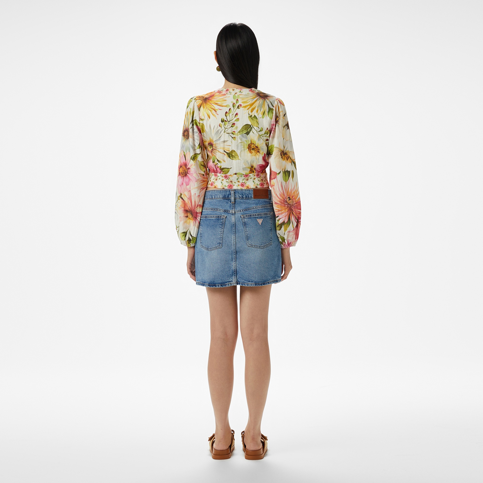 Guess Kadın Mavi Etek