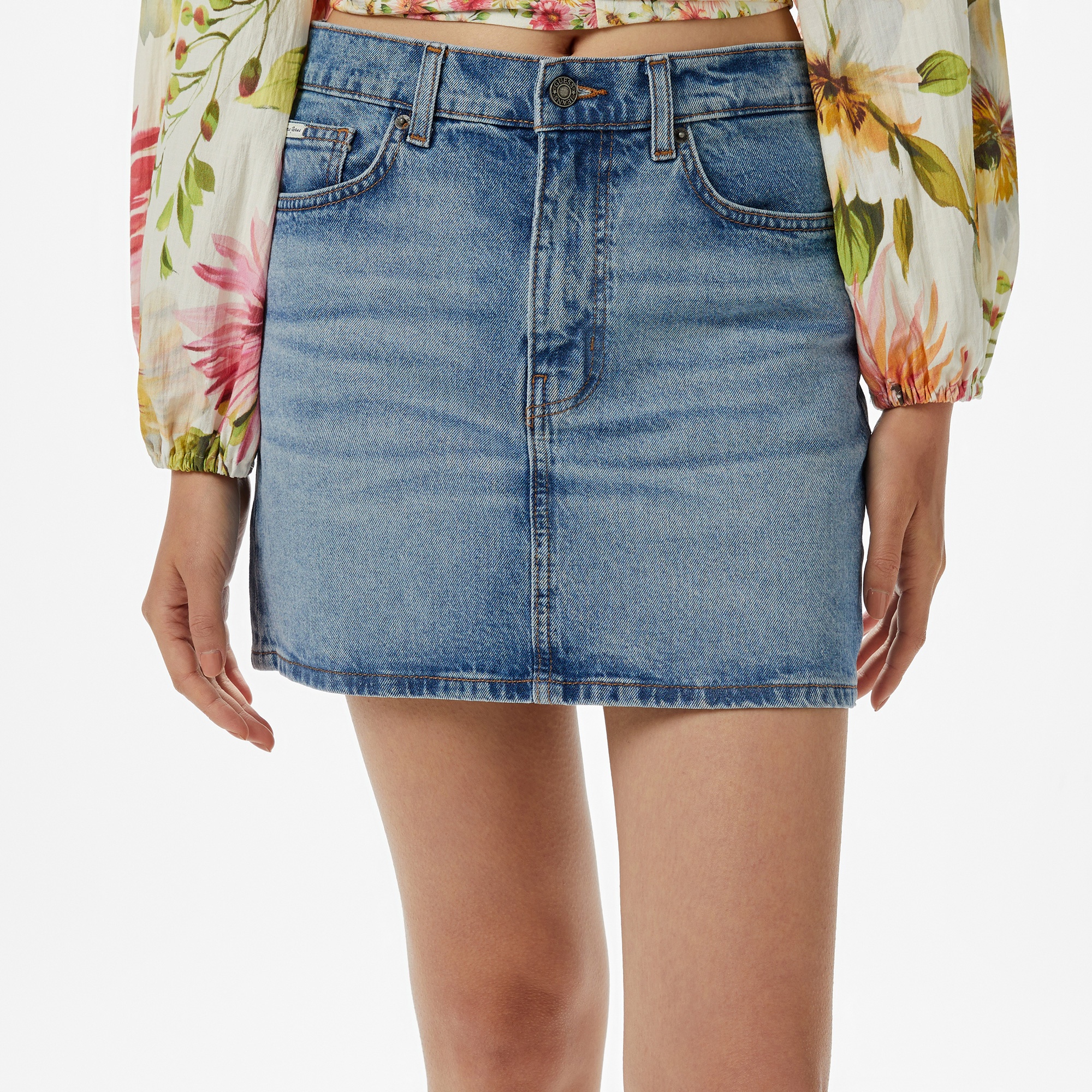 Guess Kadın Mavi Etek