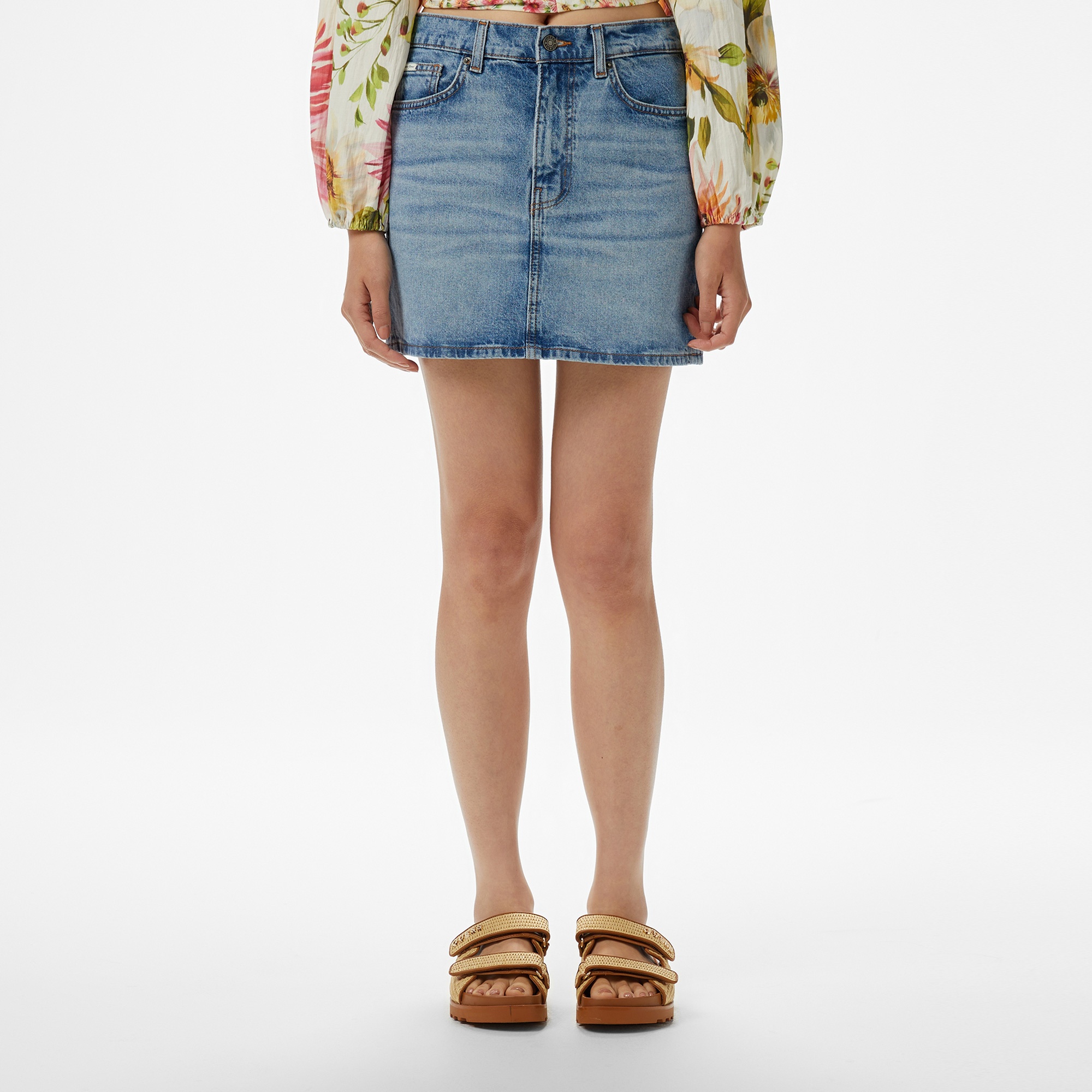 Guess Kadın Mavi Etek