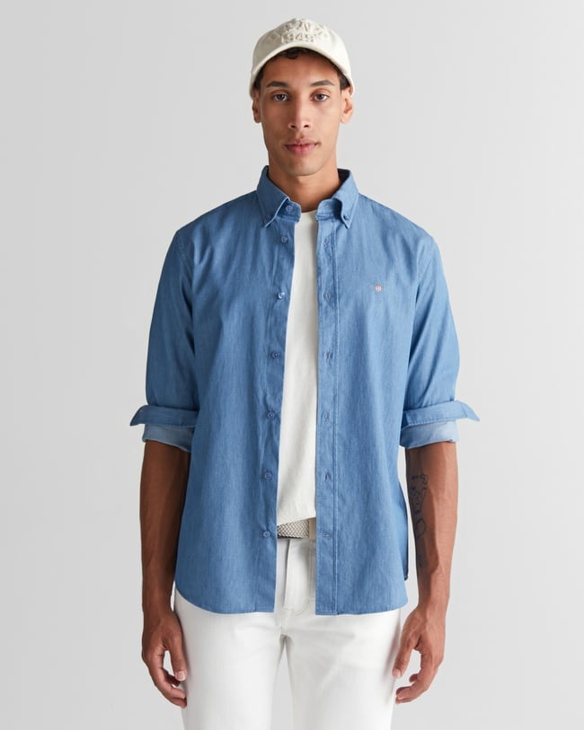  GANT Erkek Krem Regular Fit Bisiklet Yaka Logolu T-Shirt