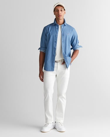  GANT Erkek Krem Regular Fit Bisiklet Yaka Logolu T-Shirt