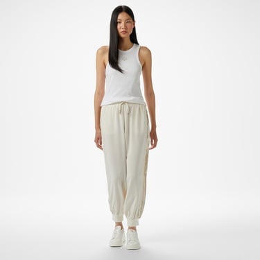  Brooks Brothers Palmiye Logo Nakışlı Kadın Beyaz Kolsuz T-Shirt