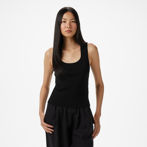  Brooks Brothers Önü Palmiye Desenli Triko Kadın Siyah Kolsuz Kazak