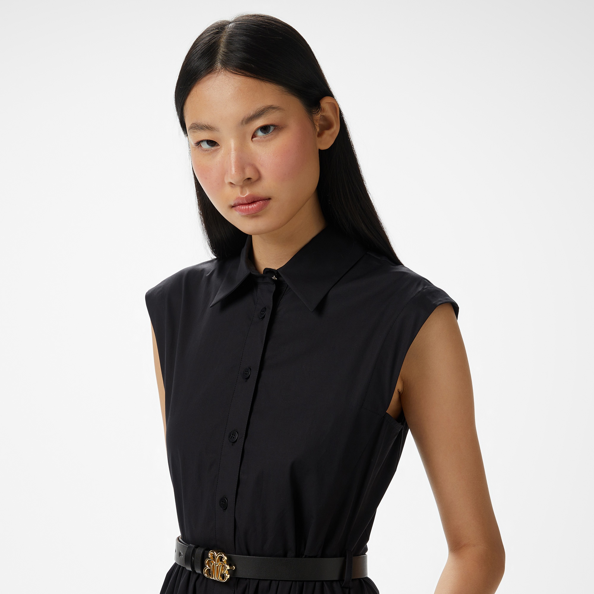 Brooks Brothers Midi Boy Kolsuz Kadın Siyah Elbise