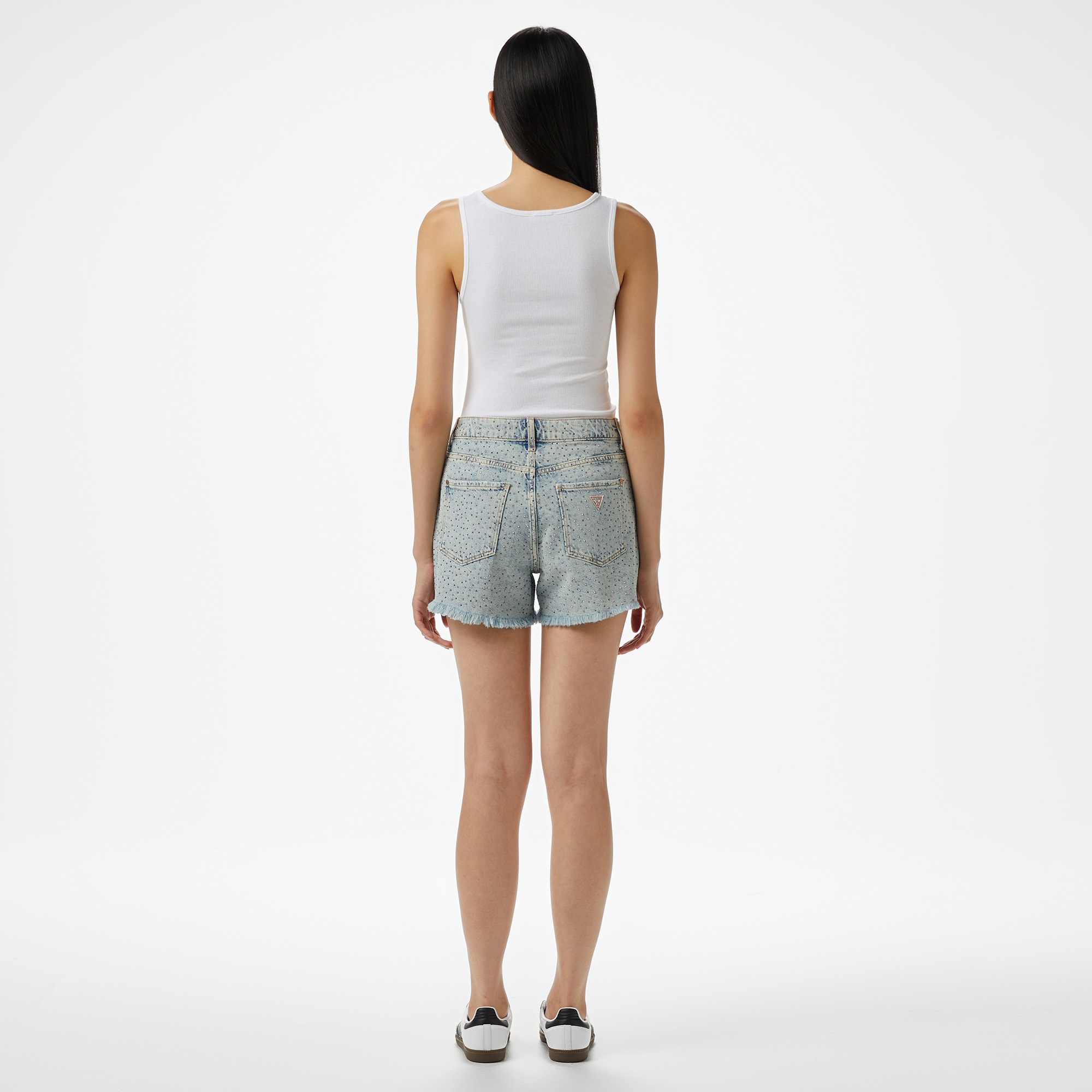 Guess Relaxed Midi Short  Kadın Mavi Şort