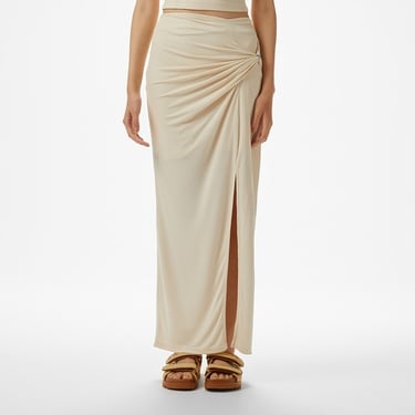  Guess Aimee Jewel Drap Ski  Kadın Bej Etek