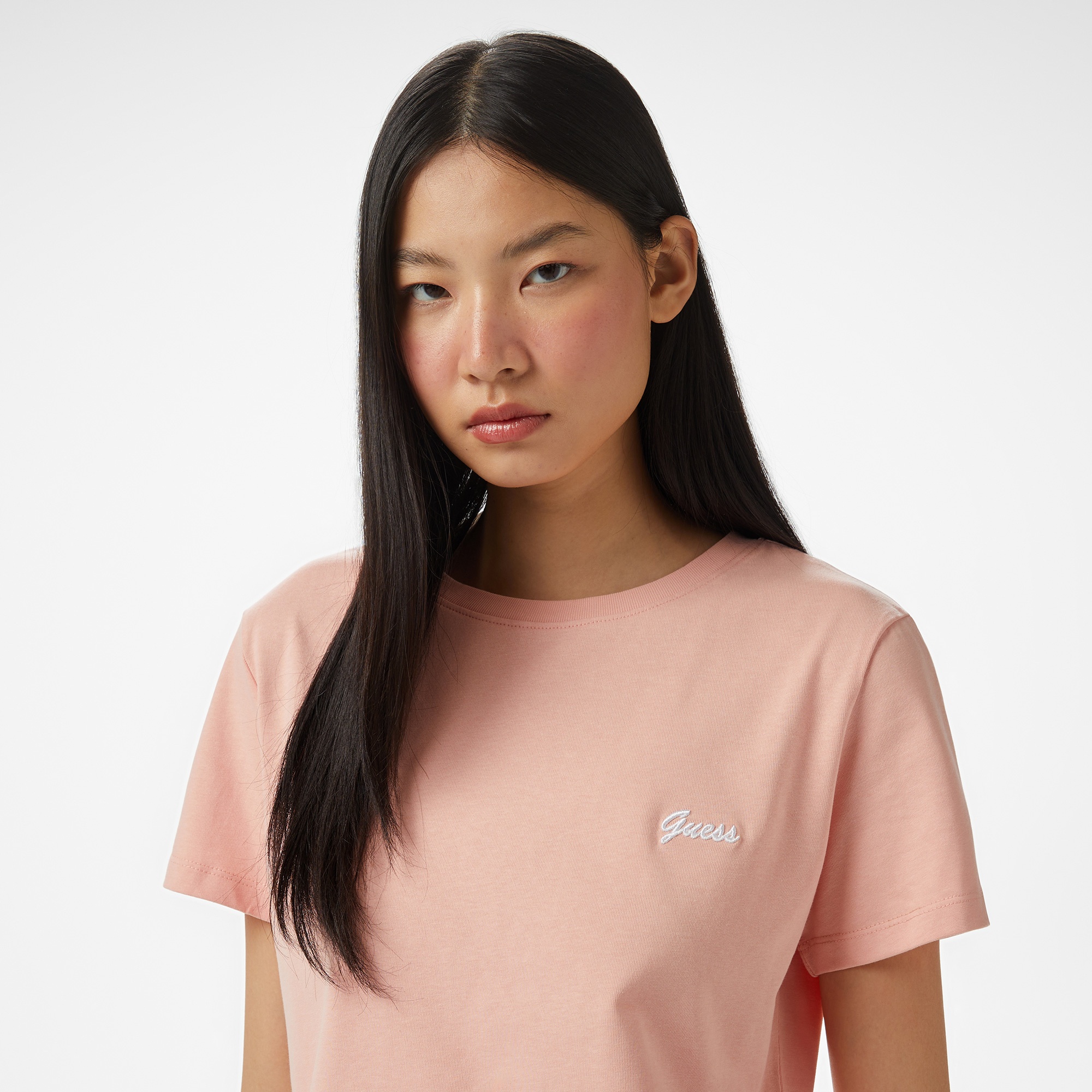 Guess İris Jersey T Kadın Pembe T-Shirt
