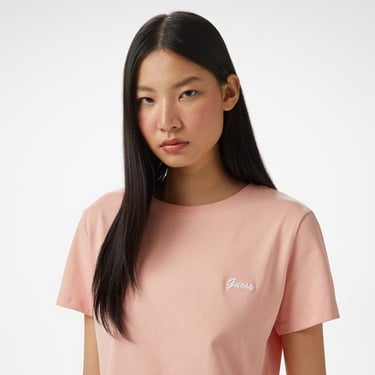  Guess İris Jersey T Kadın Pembe T-Shirt
