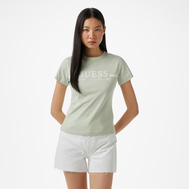  Guess Ss T Kadın  Yeşil T-Shirt