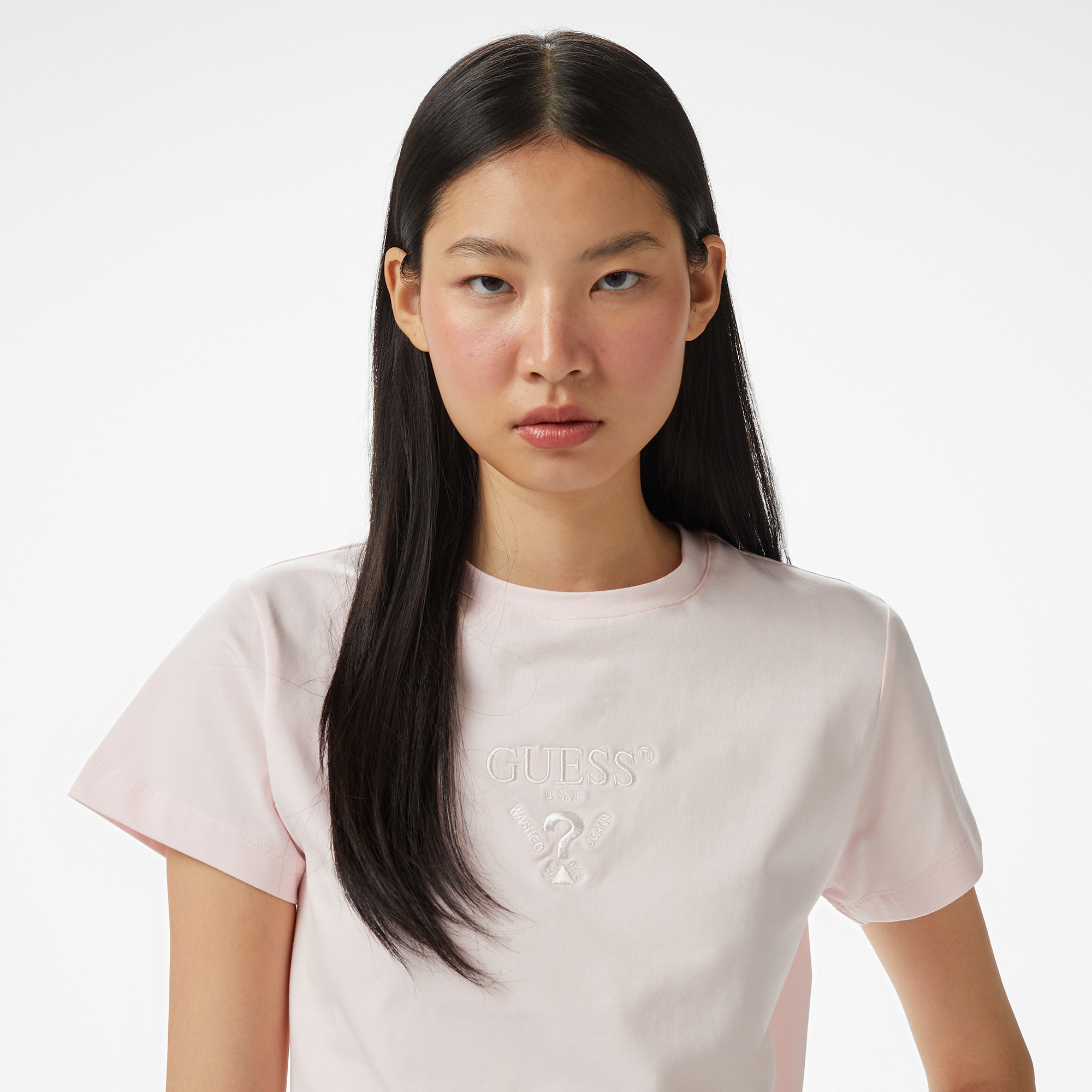 Guess Colette Ss Tee  Kadın Pembe T-Shirt