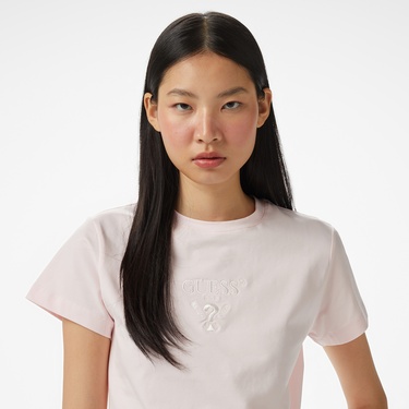  Guess Colette Ss Tee  Kadın Pembe T-Shirt