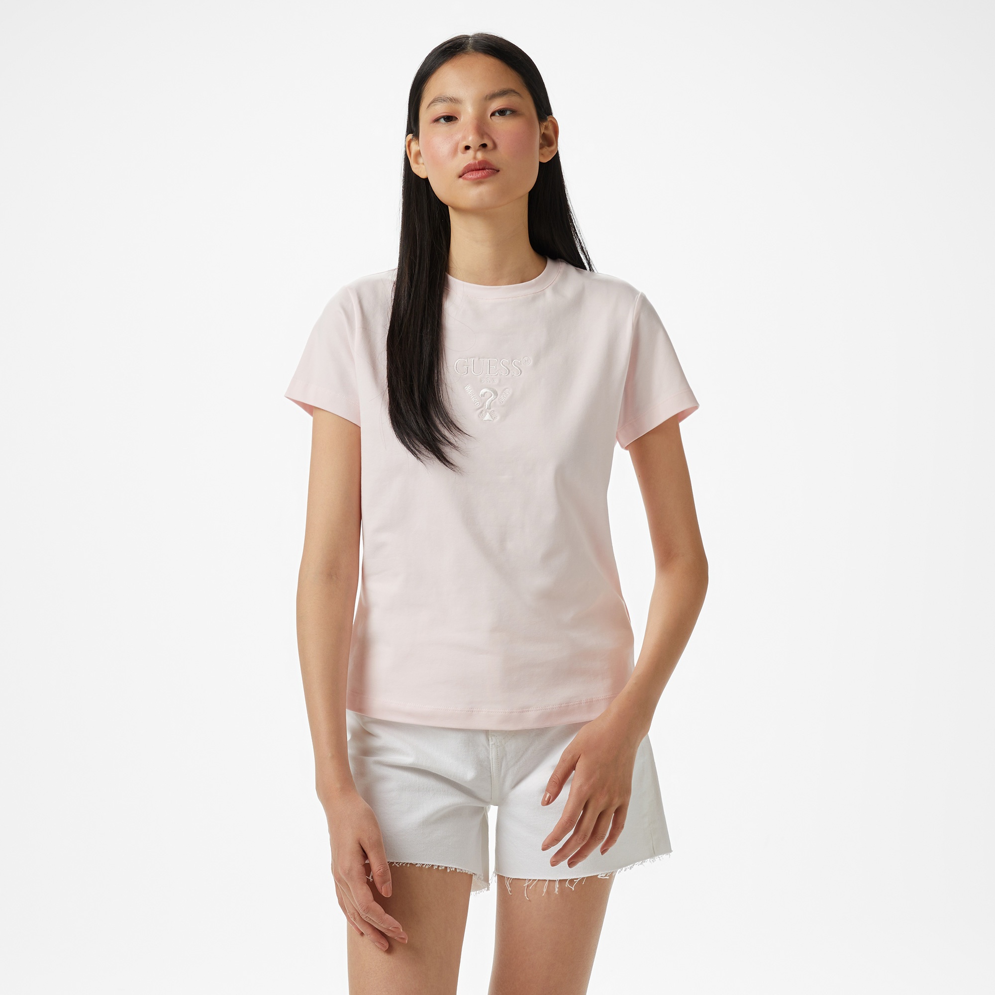 Guess Colette Ss Tee  Kadın Pembe T-Shirt