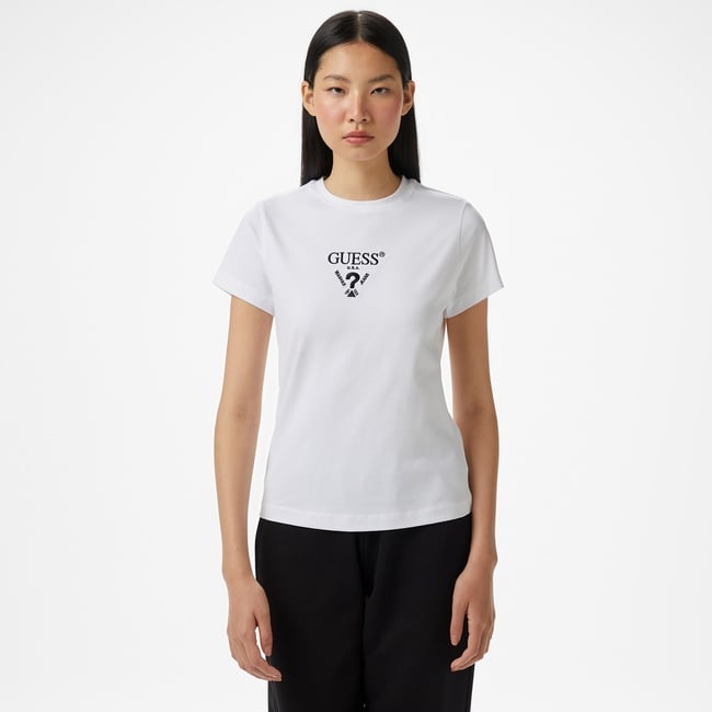  Guess Colette Kadın Beyaz T-Shirt