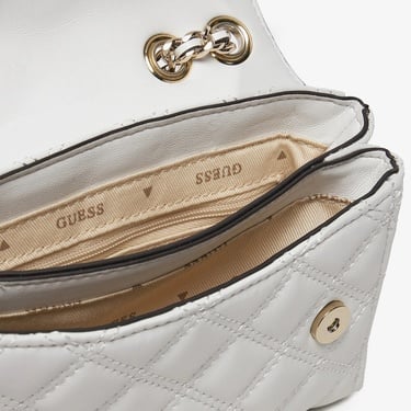  Guess Spark Micro Mini Giully Kadın Beyaz El Çantası