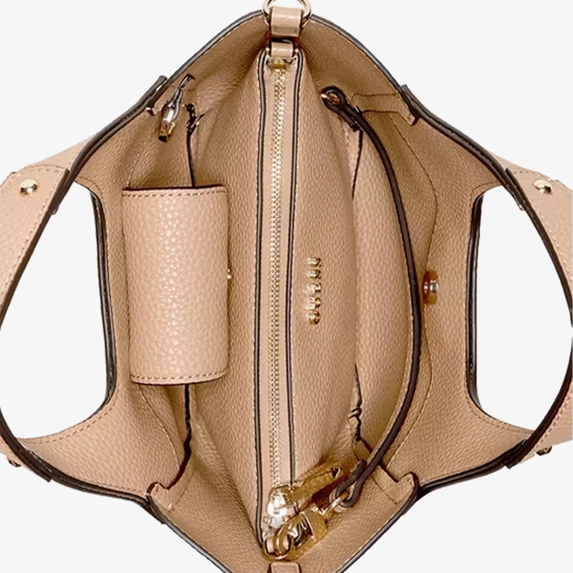 Guess Anadela 3 Comp Satch  Helina Mini  Kadın Bej Tote Çanta