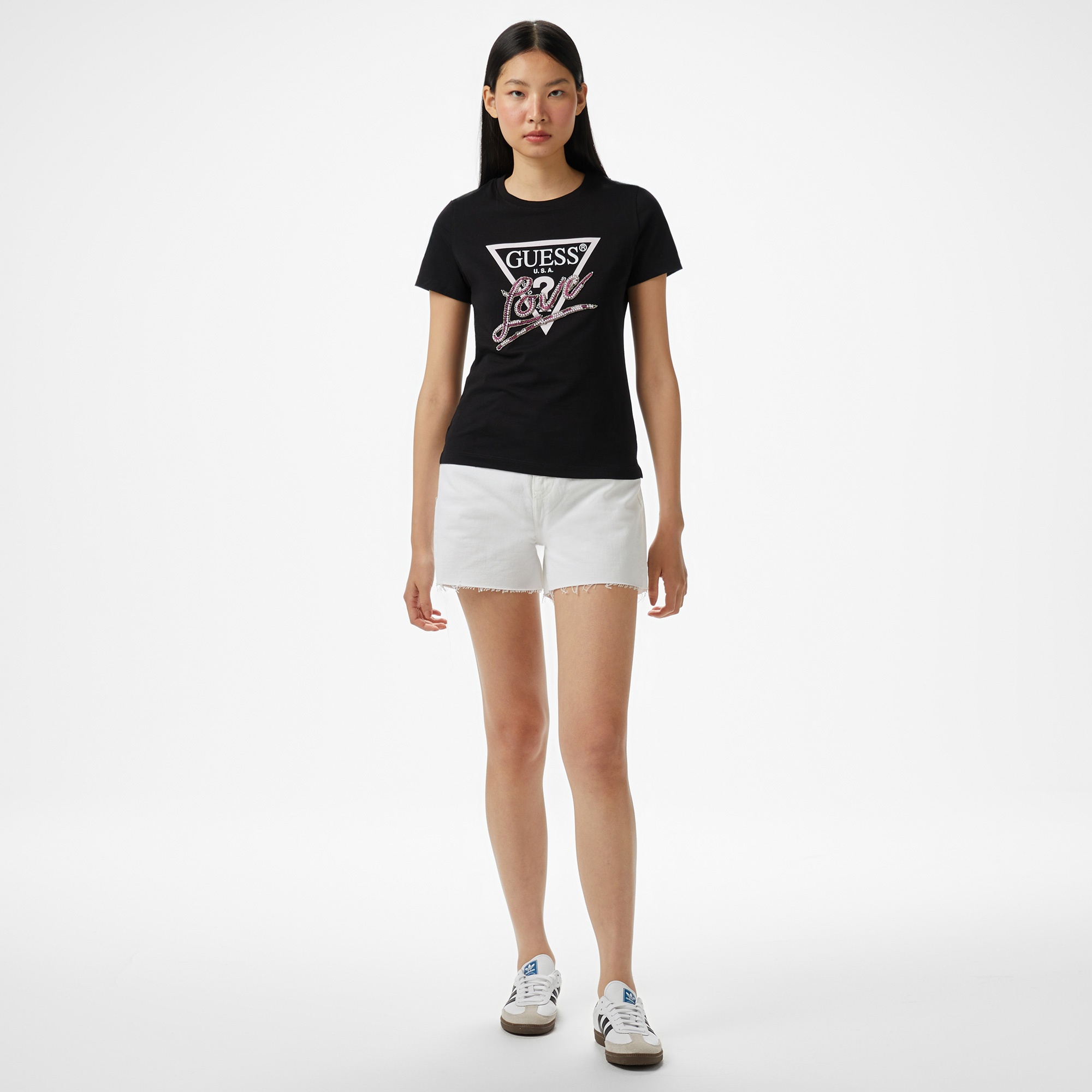 Guess Kadın Siyah T-Shirt