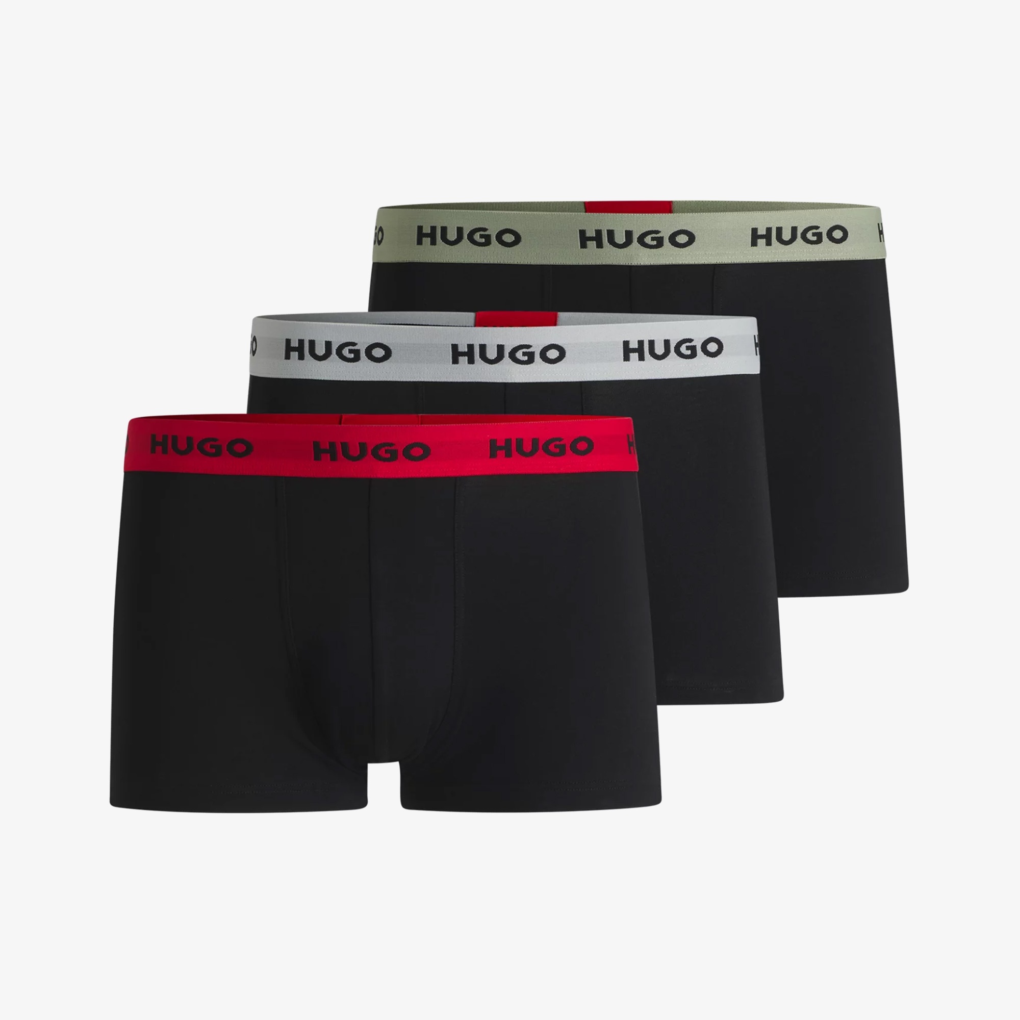 Hugo 3'lü Trunk  Erkek Siyah Boxer