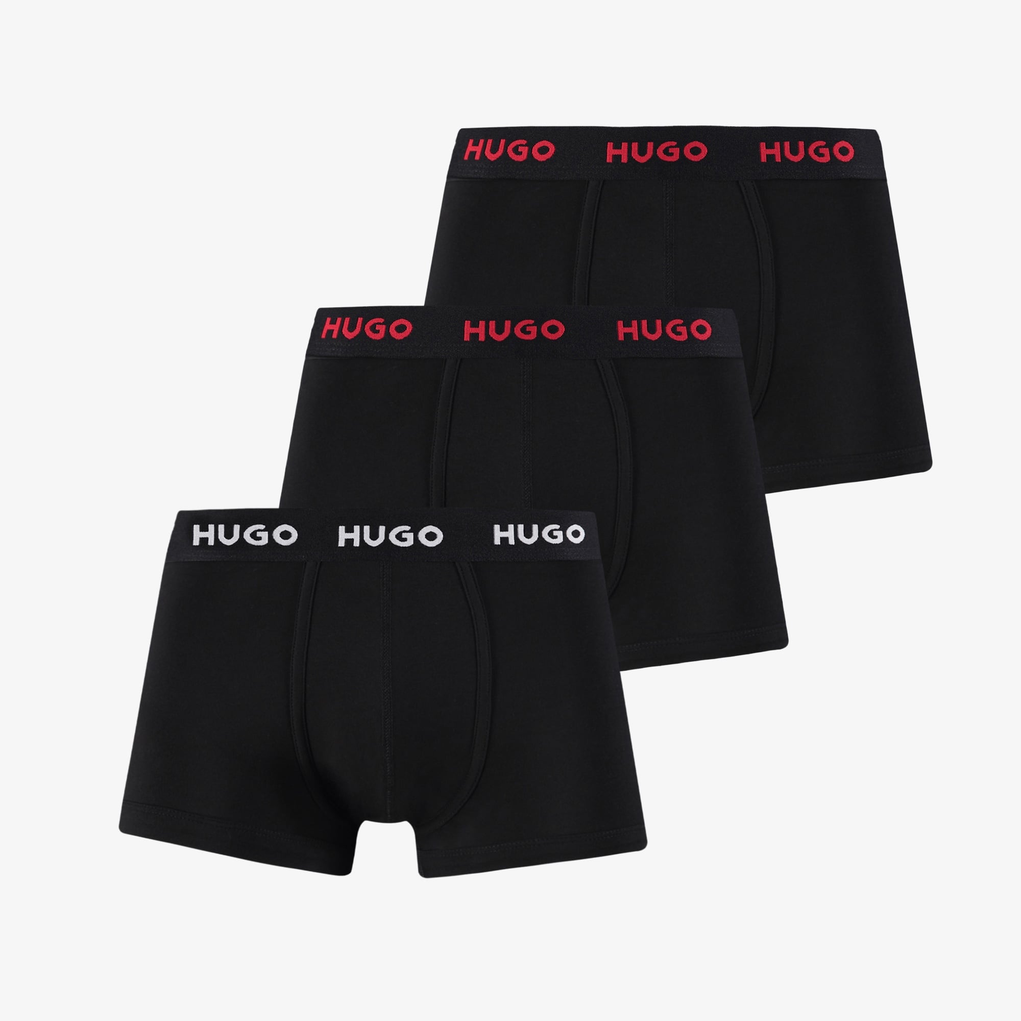 Hugo 3'lü Trunk   Erkek Siyah Boxer