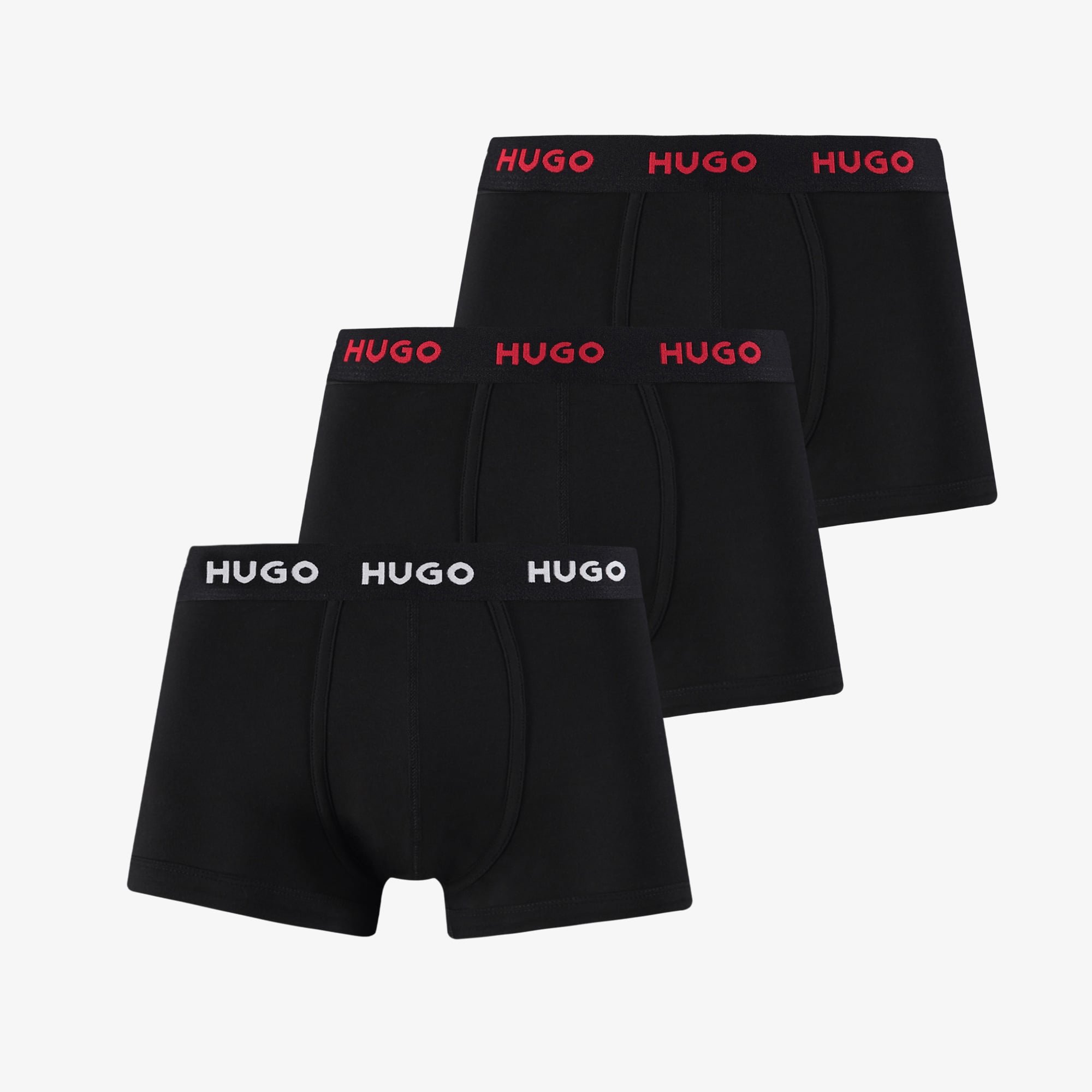  Hugo 3'lü Trunk   Erkek Siyah Boxer