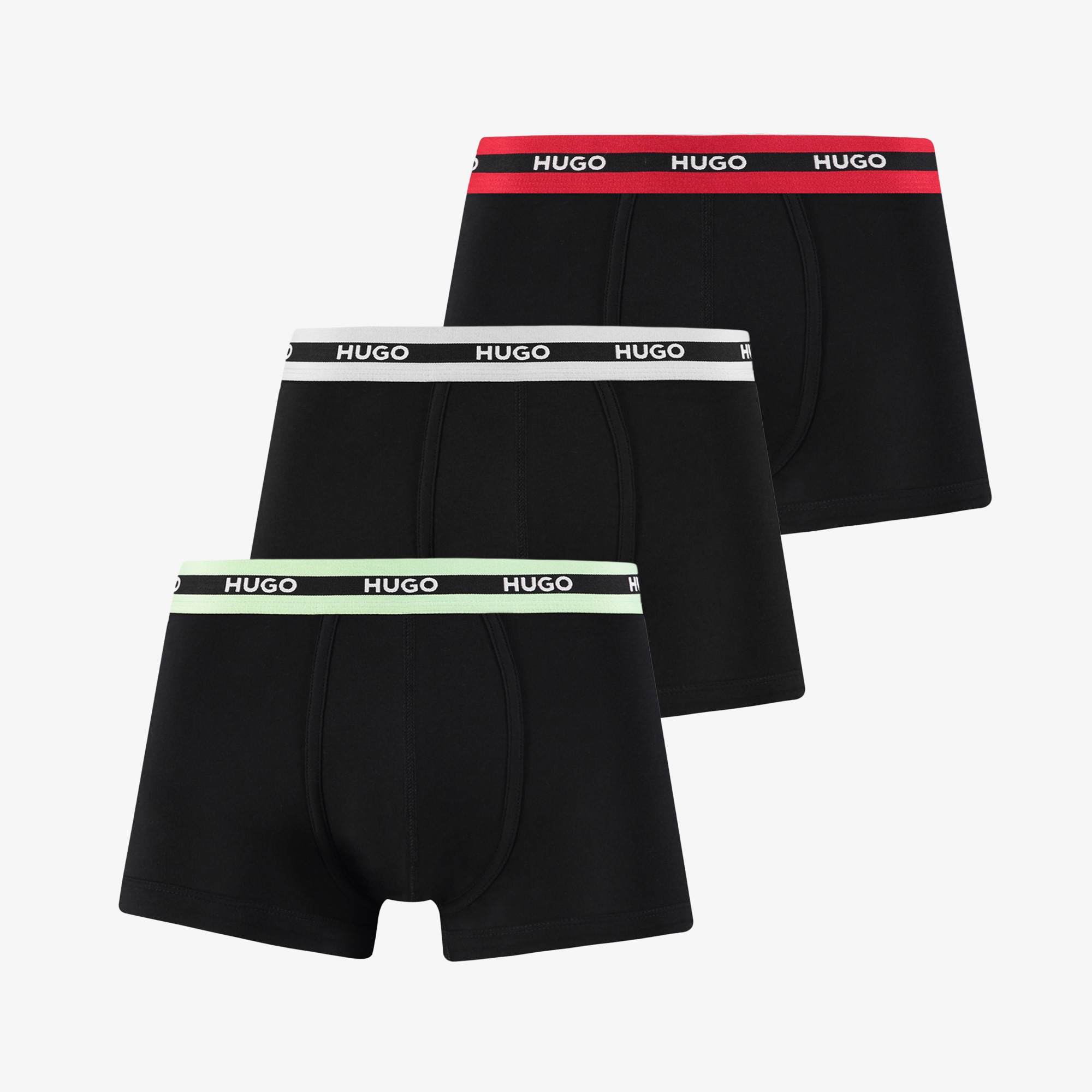 Hugo 3'lü Trunk  Planet Erkek Siyah Boxer