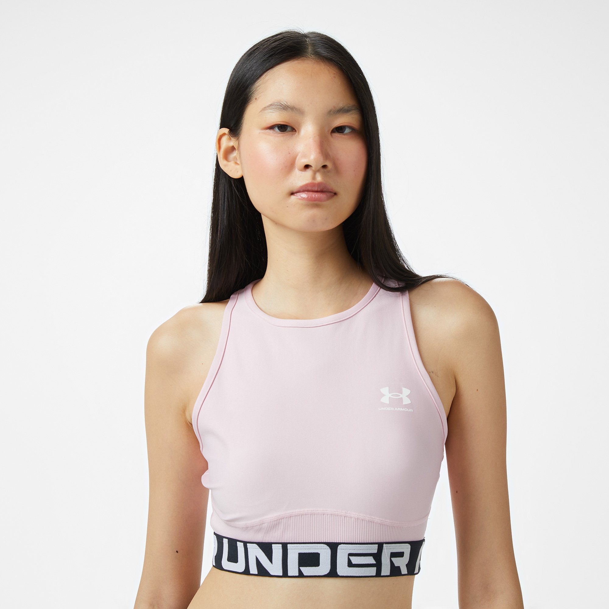 Under Armour Heatgear Rib Kadın Pembe Antrenman Atlet