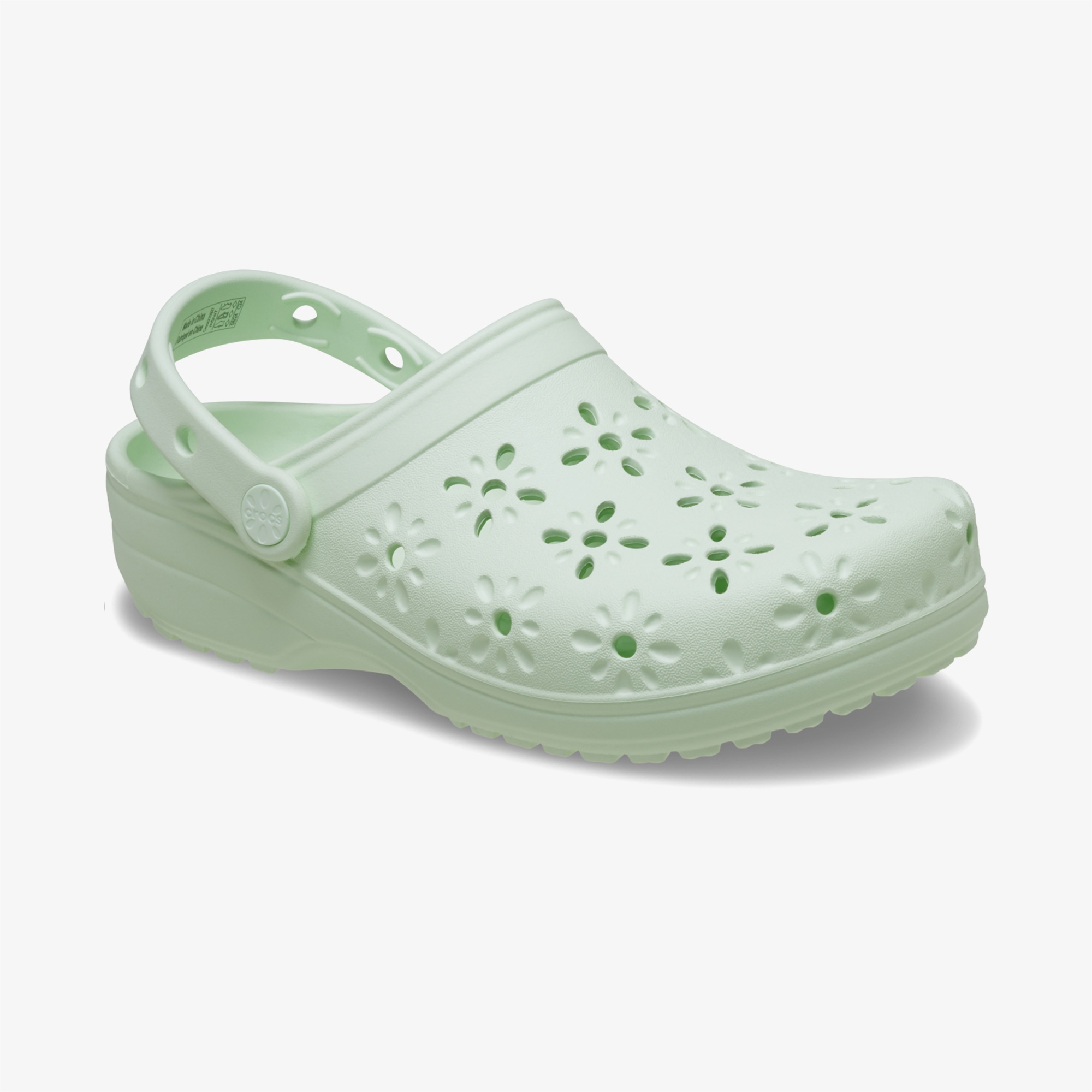 Crocs Classic Floral Cut Out Clog Kadın Yeşil Terlik