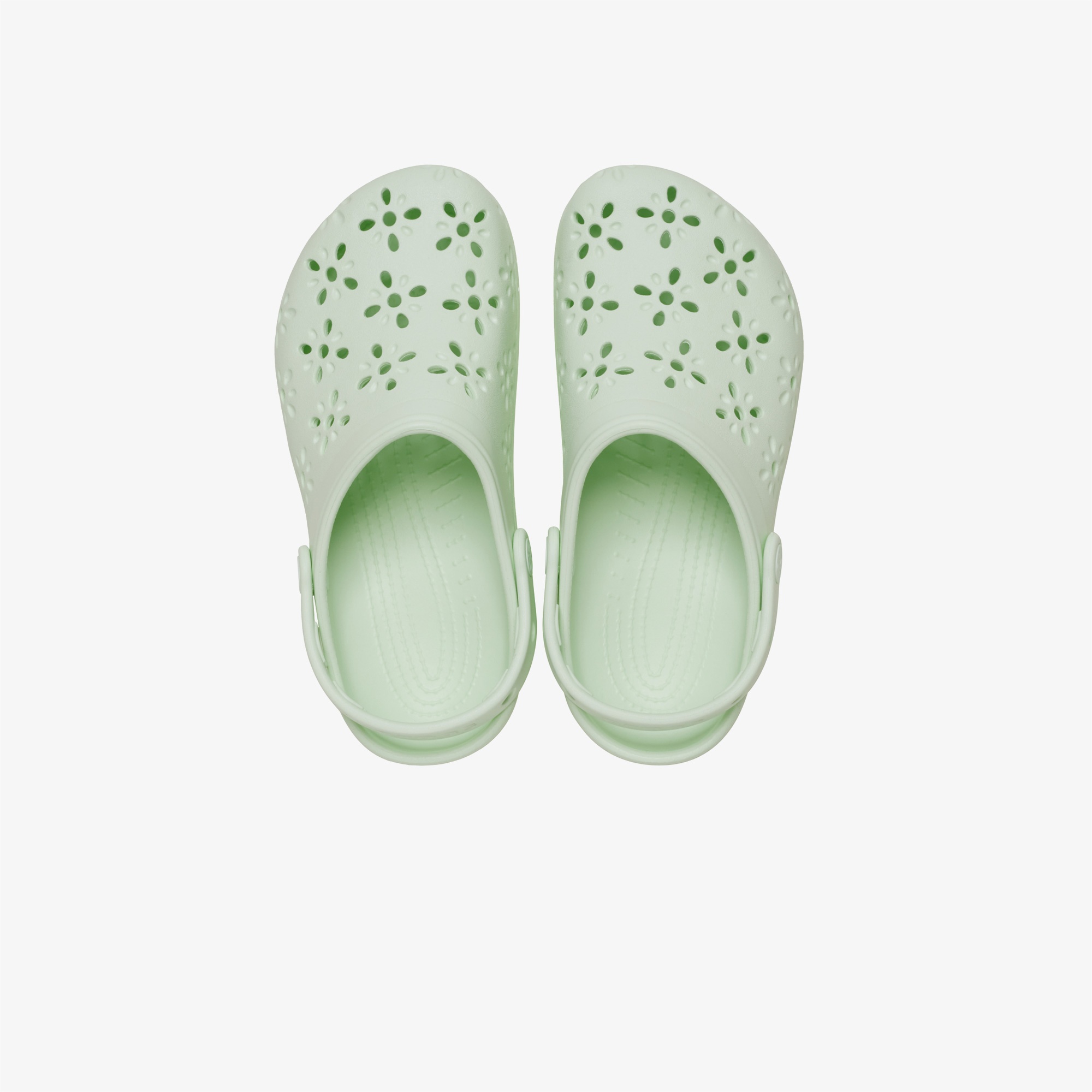 Crocs Classic Floral Cut Out Clog Kadın Yeşil Terlik