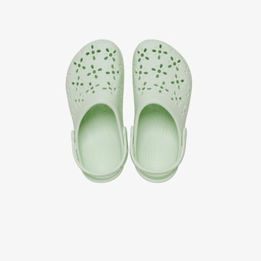  Crocs Classic Floral Cut Out Clog Kadın Yeşil Terlik