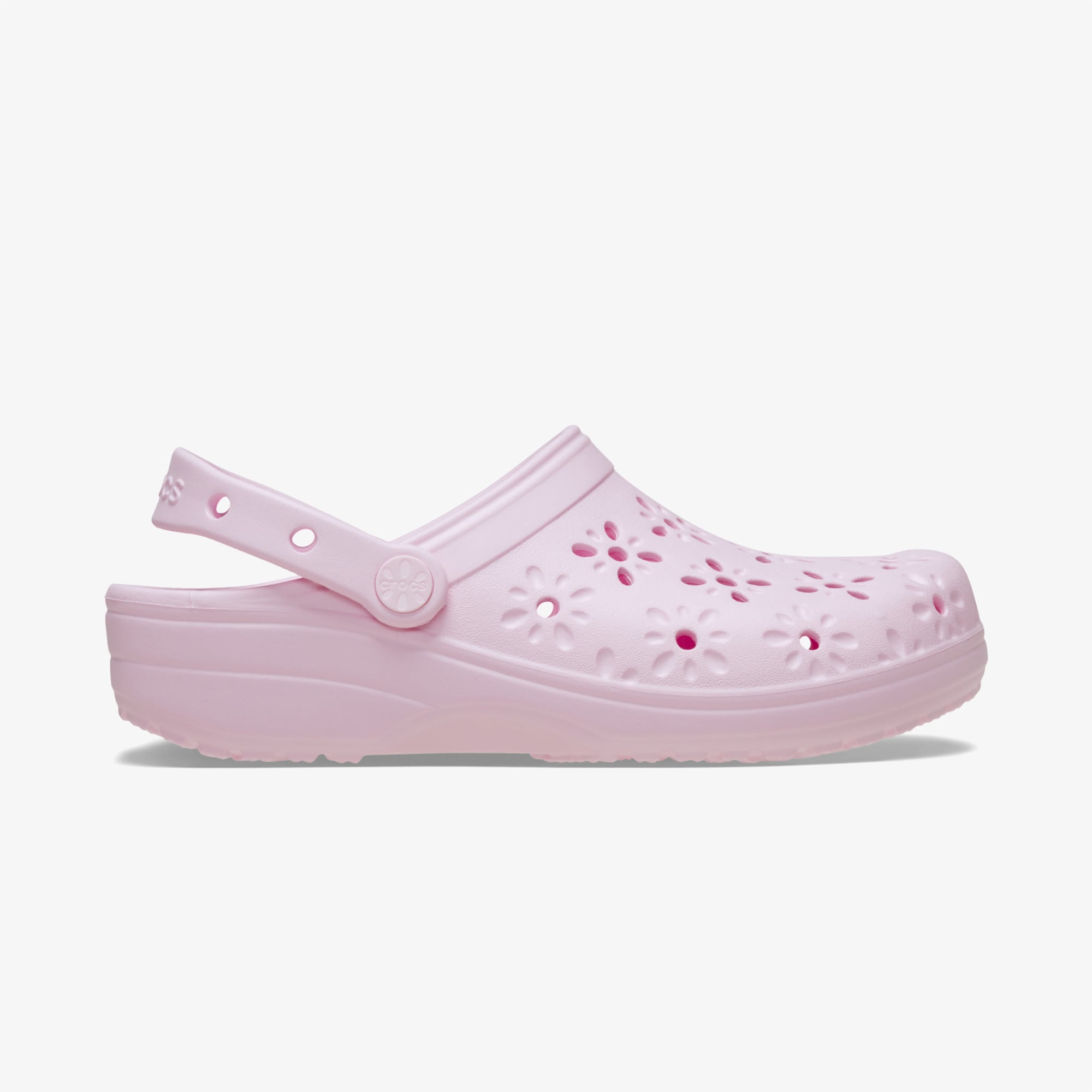  Crocs Classic Floral Cut Out Clog Kadın Pembe Terlik
