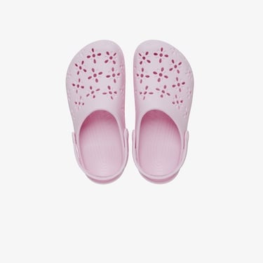  Crocs Classic Floral Cut Out Clog Kadın Pembe Terlik
