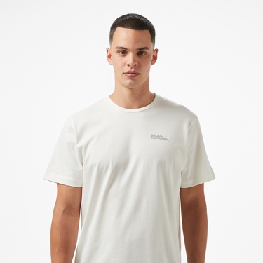  Jack Wolfskin Essential Erkek Krem T-Shirt