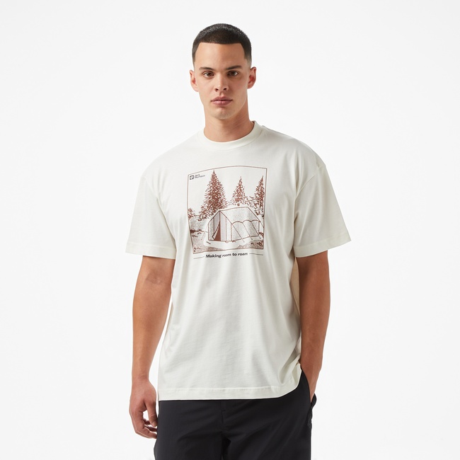  Jack Wolfskin Freeroamer Erkek Krem T-Shirt