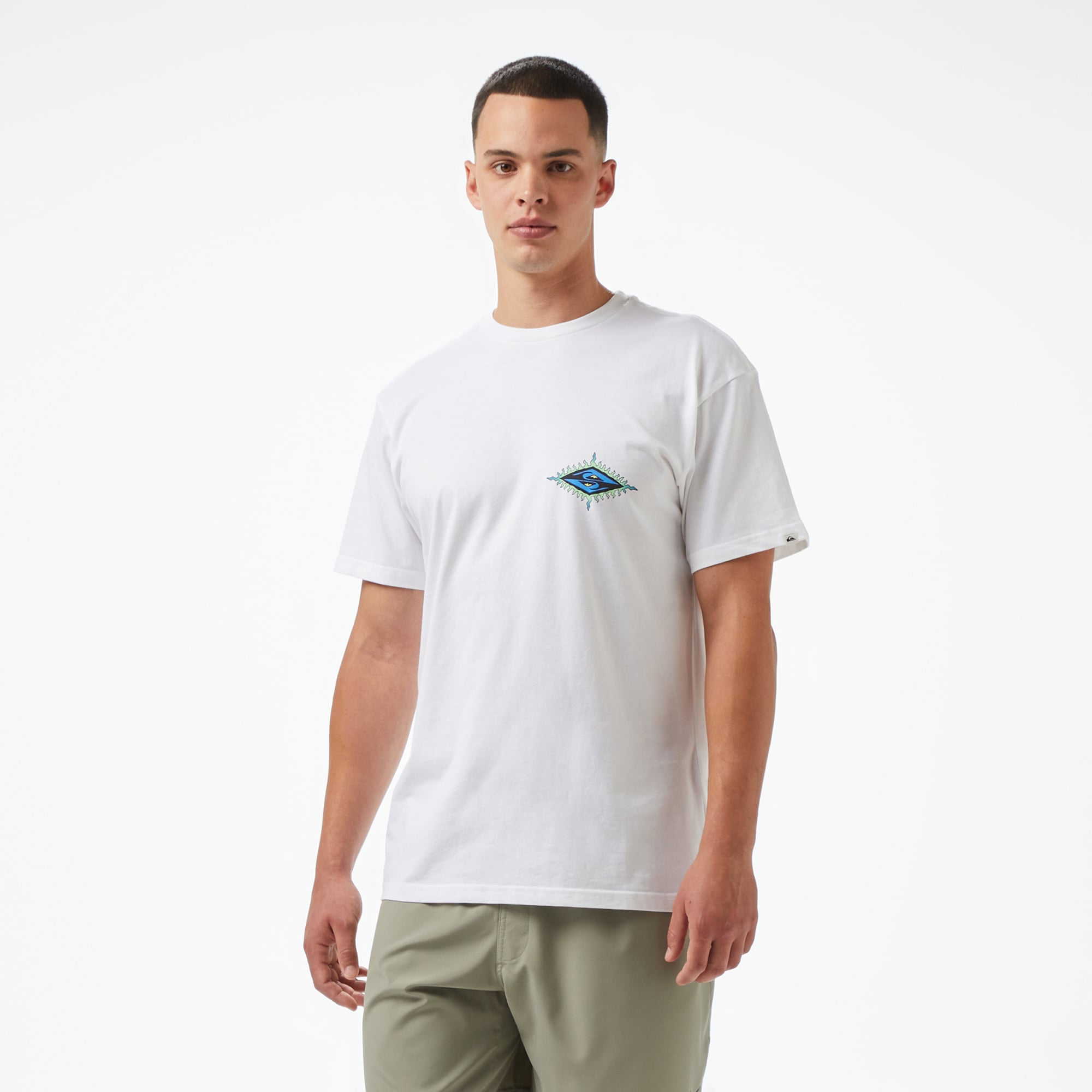  Quiksilver Ev Beach Blast Ss Erkek Beyaz T-Shirt