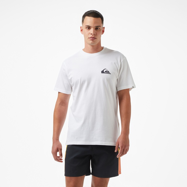  Quiksilver EV Mini Logo SS Erkek Beyaz T-Shirt